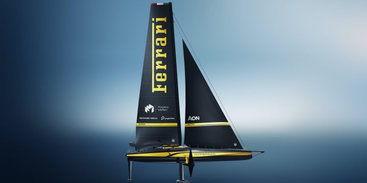 Ferrari Hypersail: il design di Maranello sfreccia (anche) negli oceani. Presentata la livrea
